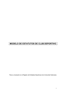 MODELO DE ESTATUTOS DE CLUB DEPORTIVO