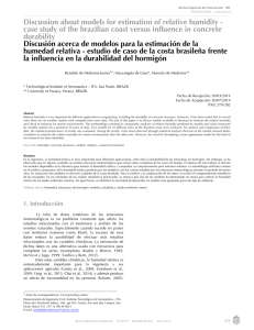 Discussion about models for estimation of relative humidity