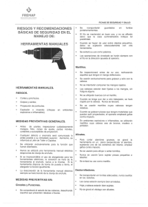 Manejo de herramientas manuales.