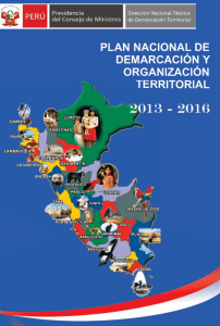 Plan Nacional de Demarcación y Organización Territorial 2013-2016