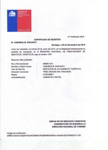 Page 1 SERNA TUR ` ` `- `_ . N° Certiﬁcado 6578 CERTIFICADO DE