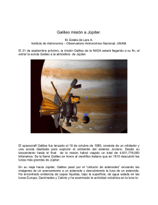 Galileo misión a Júpiter - Instituto de Astronomía Ensenada