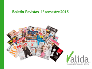 Boletín Revistas 1° semestre 2015