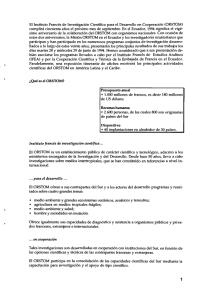 El Instituto Francés de Investigacion Cientifica para el Desarrollo en