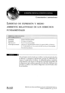 libertad de expresión y medio ambiente: relatividad de los derechos