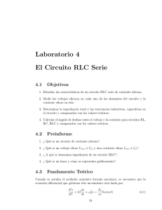 Laboratorio 4 El Circuito RLC Serie