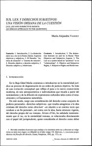 rus, LEX Y DERECHOS SUBJETIVOS: UNA VISIÓN ORSIANA DE