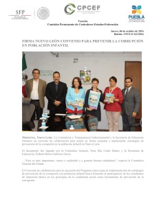 Firma Nuevo León convenio para prevenir la corrupción - CPCE-F