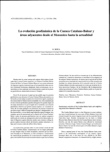 La evolución geodinámica de la Cuenca Catalano-Balear y