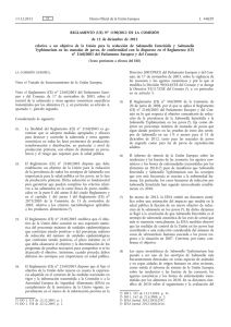 Reglamento (CE) 1190/2012, por el que se aplica el Reglamento