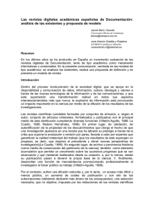 Las revistas digitales académicas españolas de Documentación