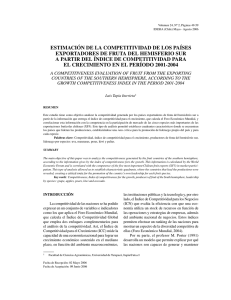 ESTIMACIÓN DE LA COMPETITIVIDAD DE LOS PAÍSES