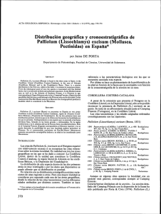 Distribución geográfica y cronoestratígráﬁca de