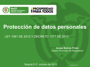 Protección datos personales