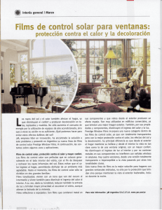 Films de control solar para ventanas