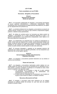 Ley N° 5.480 Texto Consolidado - Honorarios