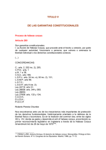 TITULO V DE LAS GARANTIAS CONSTITUCIONALES