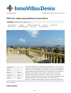 Villa con vistas panoramicas al mar Denia