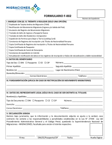 formulario f-002 - Superintendencia Nacional de Migraciones