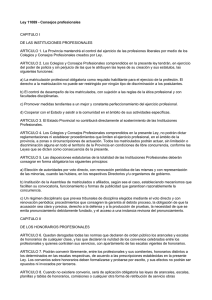 Ley N° 11.089. Consejos Profesionales.