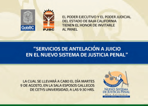 servicios de antelación a juicio - Nuevo Sistema de Justicia Penal