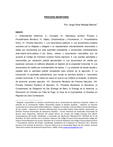 PROCESO MONITORIO Por - Código Procesal Civil Boliviano
