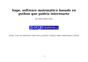 Sage, software matem tico basado en python que podr a interesarte