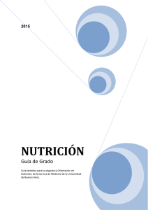 NUTRICIÓN - Facultad de Medicina