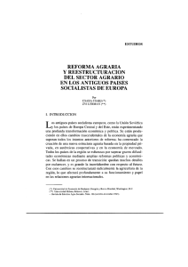 REFORMA AGRARIA Y REESTRUCTURACION DEL SECTOR