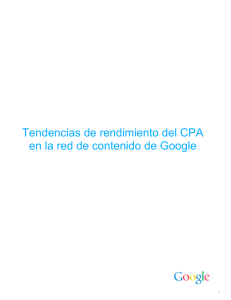 Tendencias de rendimiento del CPA en la red de contenido de Google