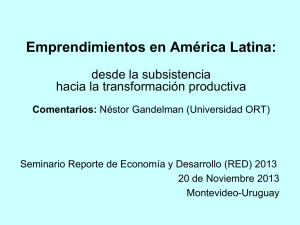 Seminario Reporte de Economía y Desarrollo (RED)