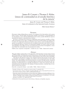 James B. Conant y Thomas S. Kuhn. Líneas de continuidad en el