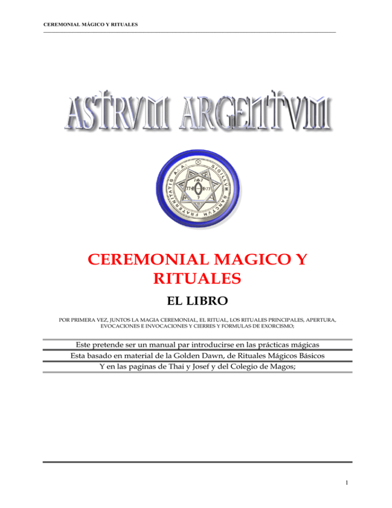 Ceremonial Magico Y Rituales