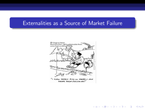 Externalities as a Source of Market Failure
