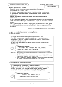 Acerca del banco y correo Lo que se puede hacer en el correo y