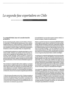La segunda fase exportadora en Chile