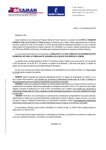 Carta informativa DOCM 43 VPO en Tarancón