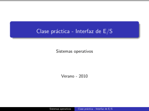 Clase pr&aacute;ctica - Interfaz de E/S