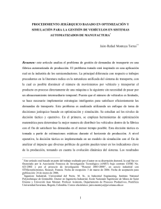 procedimiento jerárquico basado en optimización y simulación para