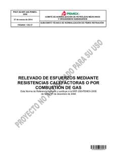 NRF-208-PEMEX-2008: Relevado de Esfuerzos en PEMEX