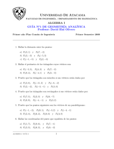 UNIVERSIDAD DE ATACAMA ALGEBRA I GUÍA No1 DE