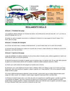 Reglamento Bola 8 - 1PINGPONG.com Fábrica de Mesas de PING