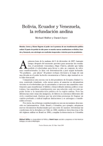 Bolivia, Ecuador y Venezuela, la refundación andina