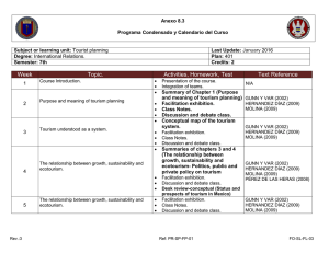 Tourism Planning