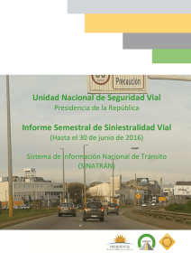 Informe Siniestralidad Vial - Primer Semestre 2016