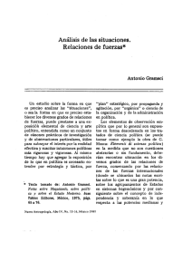 Análisis de las situaciones. Relaciones de fuerza