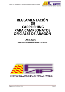 bases del campeonato de aragón carpfishing 2016