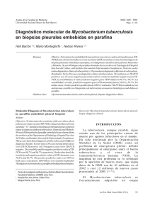 Diagnóstico molecular de Mycobacterium tuberculosis en biopsias