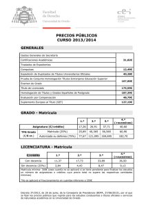 precios públicos curso 2013/2014