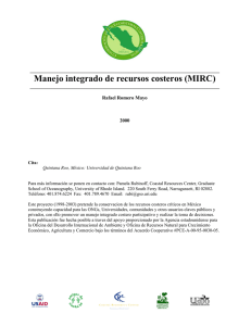 Manejo integrado de recursos costeros (MIRC)